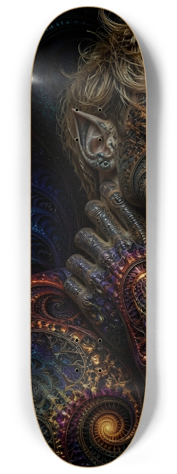 Psychedelic Fractal Blonde Elf #18 #2 8-1/4 Skateboard Deck