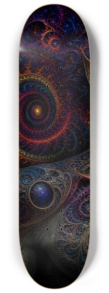 Psychedelic Fractal Brunette Elf #23 #1 8-1/4 Skateboard Deck