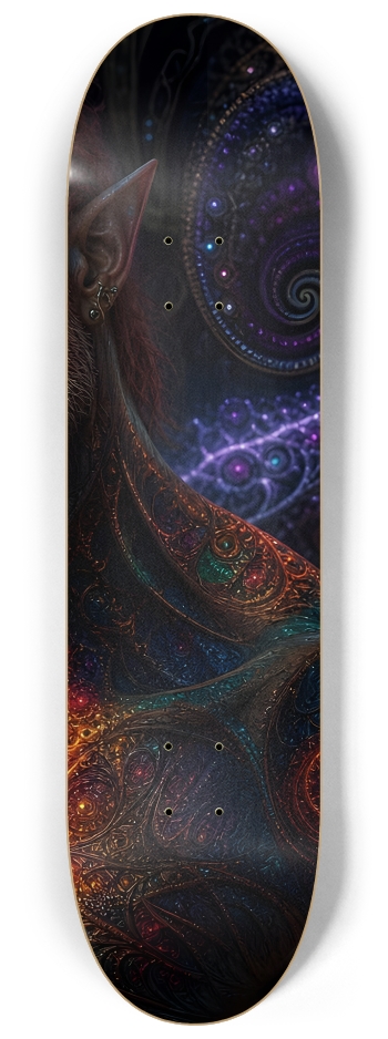 Psychedelic Fractal Redhead Elf #22 #3 8-1/4 Skateboard Deck