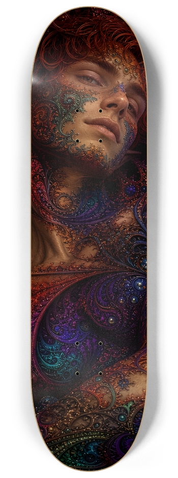 Psychedelic Fractal Redhead Elf #14 #2 8-1/4 Skateboard Deck