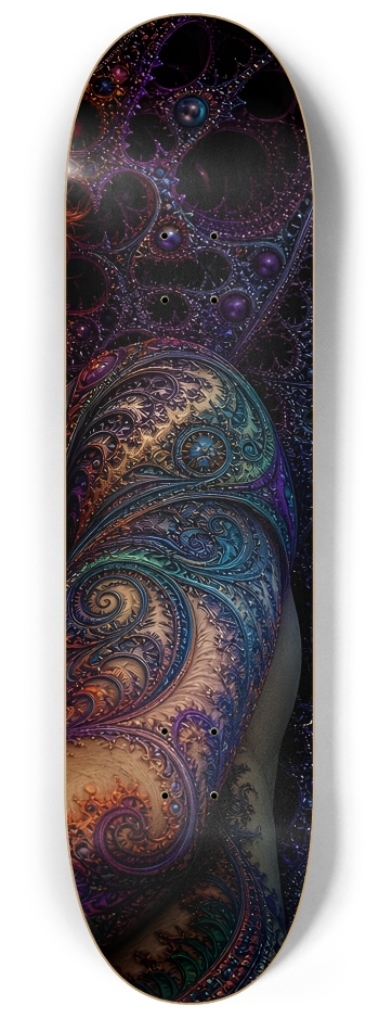 Psychedelic Fractal Redhead Elf #14 #3 8-1/4 Skateboard Deck