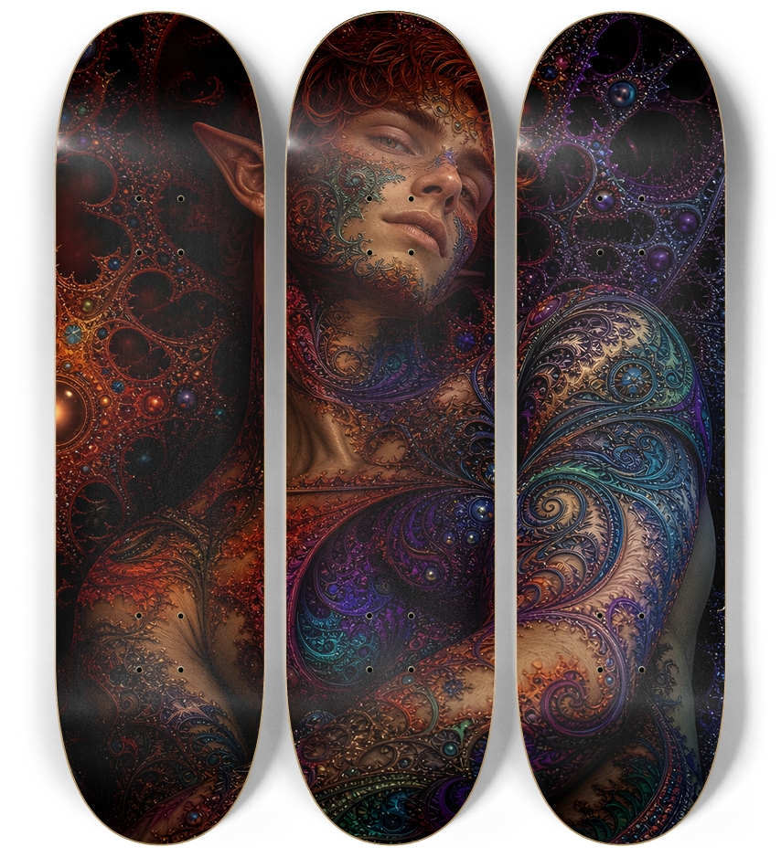 Psychedelic Fractal Redhead Elf #14
