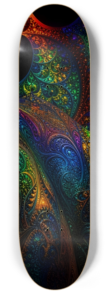 Psychedelic Fractal Redhead Elf #27 #3 8-1/4 Skateboard Deck