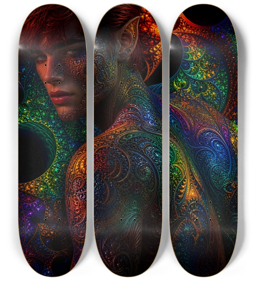 Psychedelic Fractal Redhead Elf #27