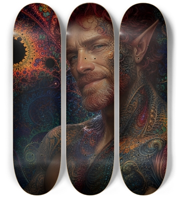 Psychedelic Fractal Redhead Elf #21