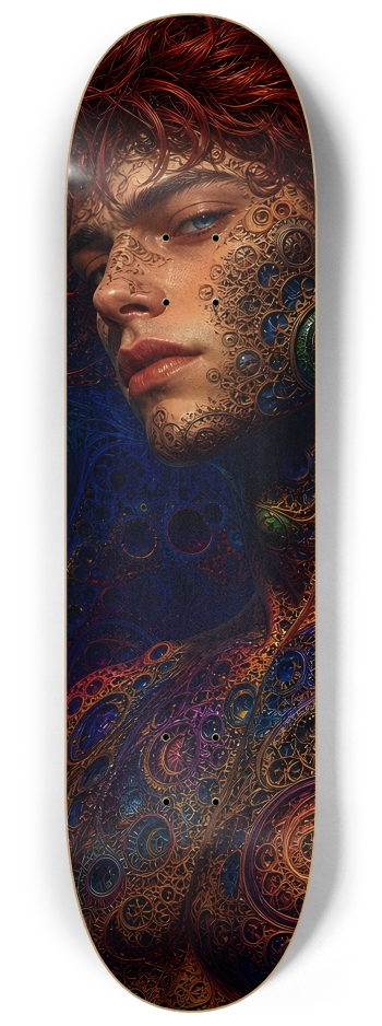 Psychedelic Fractal Redhead Elf #30 #2 8-1/4 Skateboard Deck