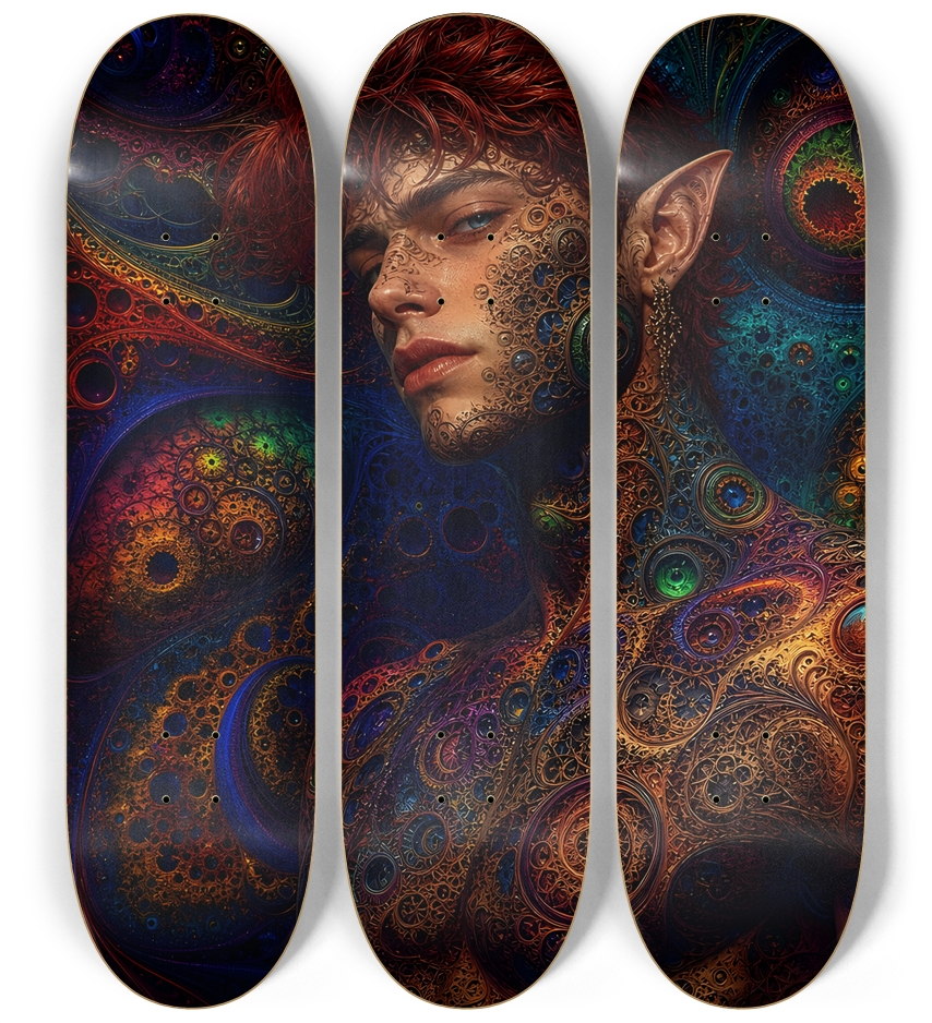 Psychedelic Fractal Redhead Elf #30