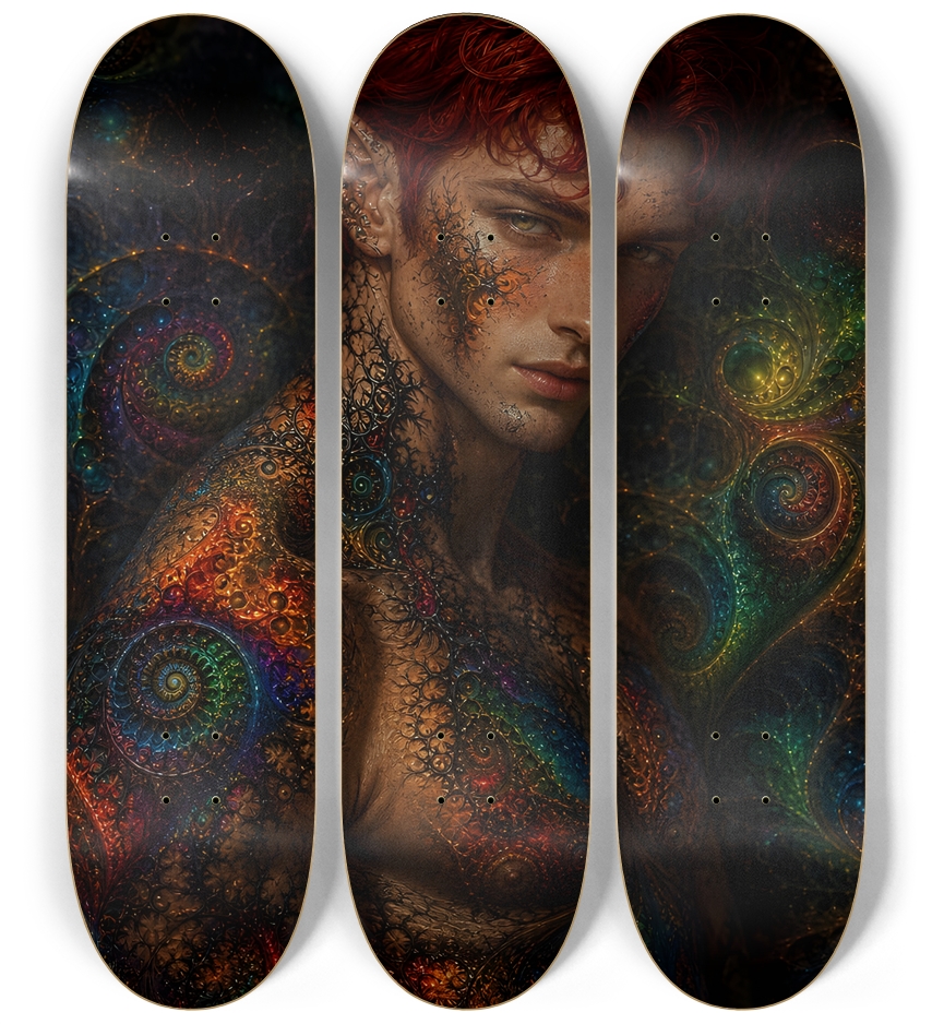 Psychedelic Fractal Redhead Elf #17