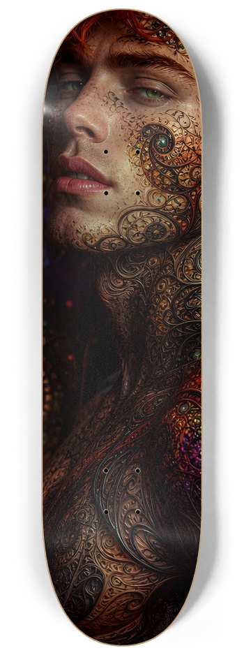 Psychedelic Fractal Redhead Elf #10 #2 8-1/4 Skateboard Deck
