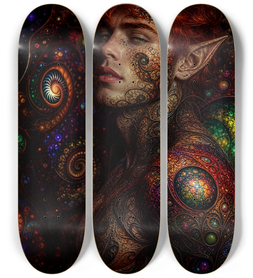 Psychedelic Fractal Redhead Elf #10