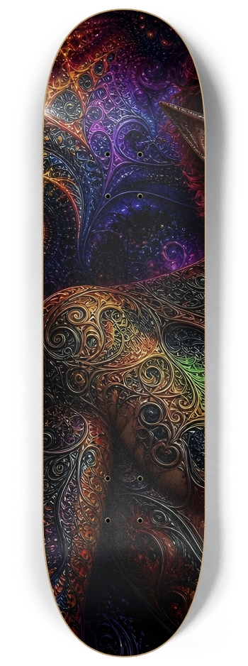 Psychedelic Fractal Redhead Elf #6 #1 8-1/4 Skateboard Deck