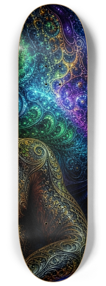 Psychedelic Fractal Redhead Elf #6 #3 8-1/4 Skateboard Deck