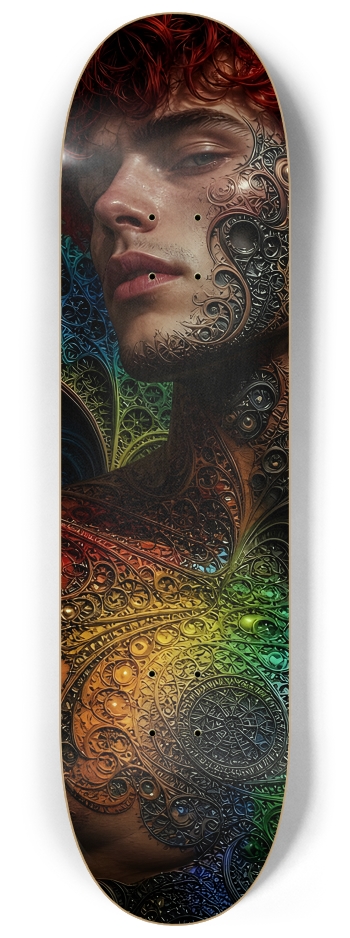 Psychedelic Fractal Redhead Elf #11 #2 8-1/4 Skateboard Deck