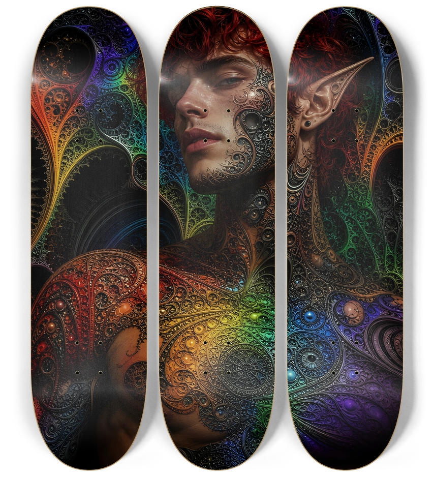 Psychedelic Fractal Redhead Elf #11