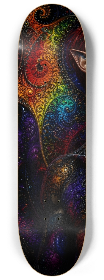 Psychedelic Fractal Redhead Elf #13 #1 8-1/4 Skateboard Deck
