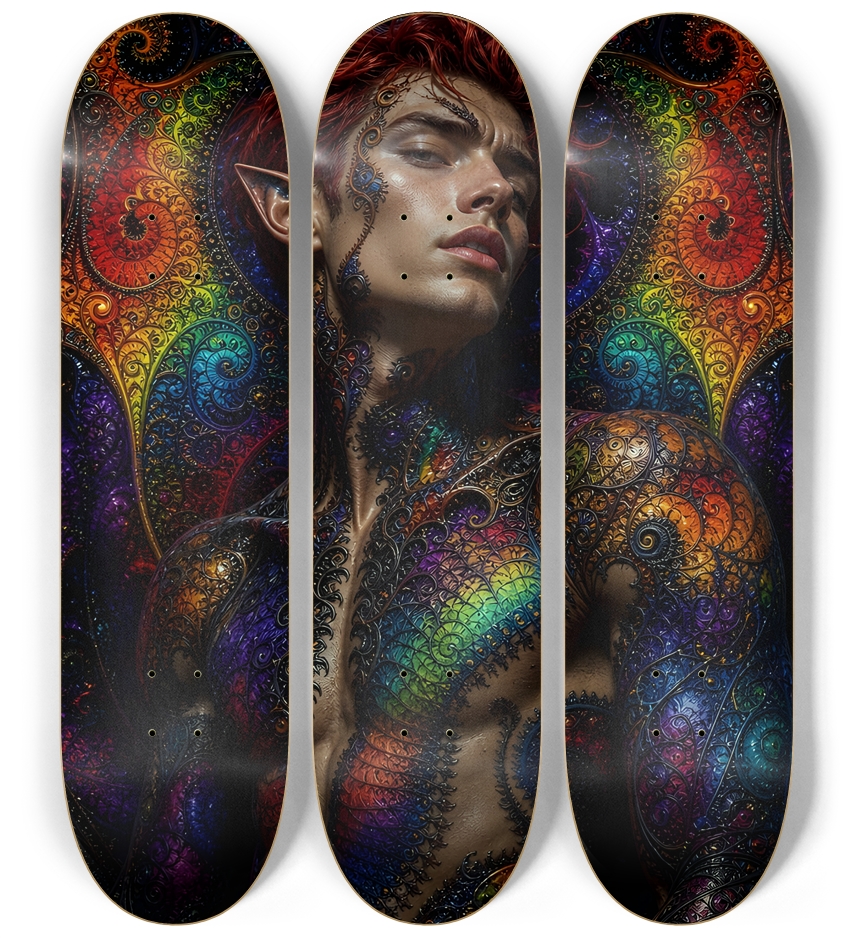 Psychedelic Fractal Redhead Elf #13