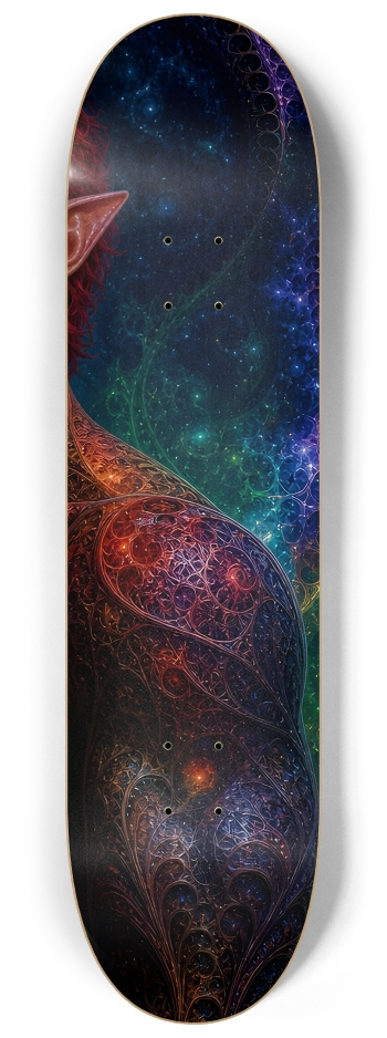 Psychedelic Fractal Redhead Elf #5 #3 8-1/4 Skateboard Deck