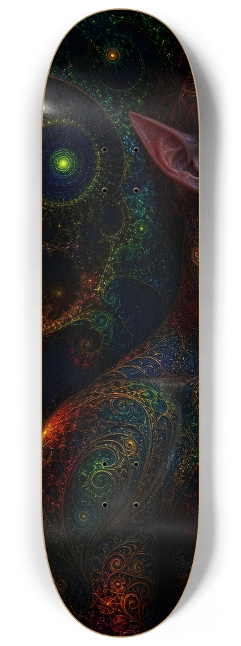 Psychedelic Fractal Redhead Elf #7 #1 8-1/4 Skateboard Deck