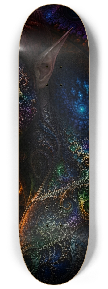 Psychedelic Fractal Redhead Elf #29 #2 8-1/4 Skateboard Deck