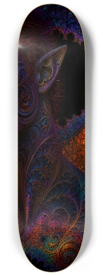 Psychedelic Fractal Redhead Elf #18 #3 8-1/4 Skateboard Deck
