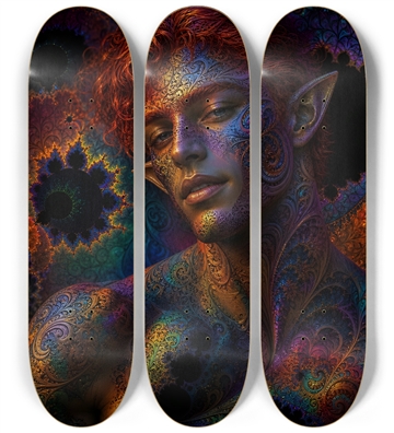 Psychedelic Fractal Redhead Elf #18