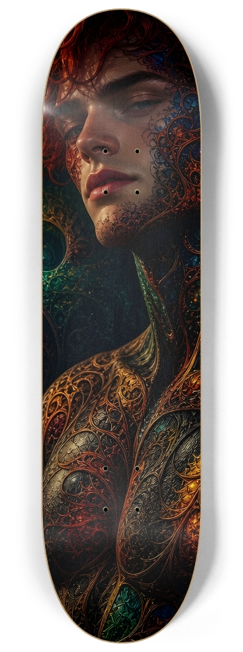 Psychedelic Fractal Redhead Elf #16 #2 8-1/4 Skateboard Deck