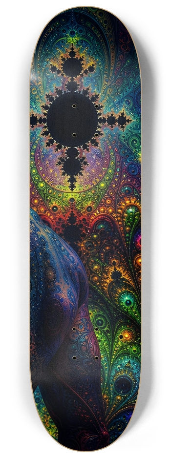 Psychedelic Fractal Redhead Elf #28 #3 8-1/4 Skateboard Deck