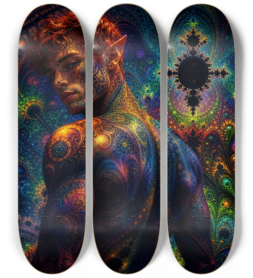 Psychedelic Fractal Redhead Elf #28
