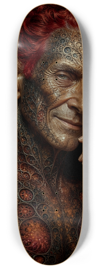 Psychedelic Fractal Redhead Elf #24 #2 8-1/4 Skateboard Deck