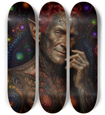 Psychedelic Fractal Redhead Elf #24