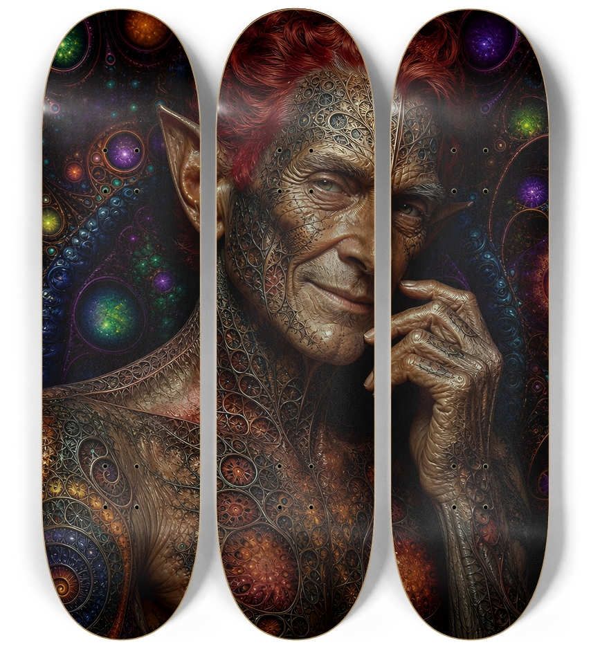 Psychedelic Fractal Redhead Elf #24