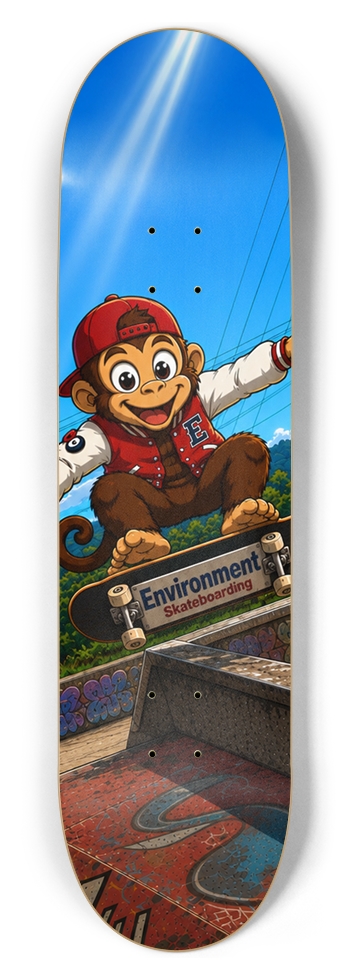 The Monkey Flip Deck 8-1/2 Skateboard Deck
