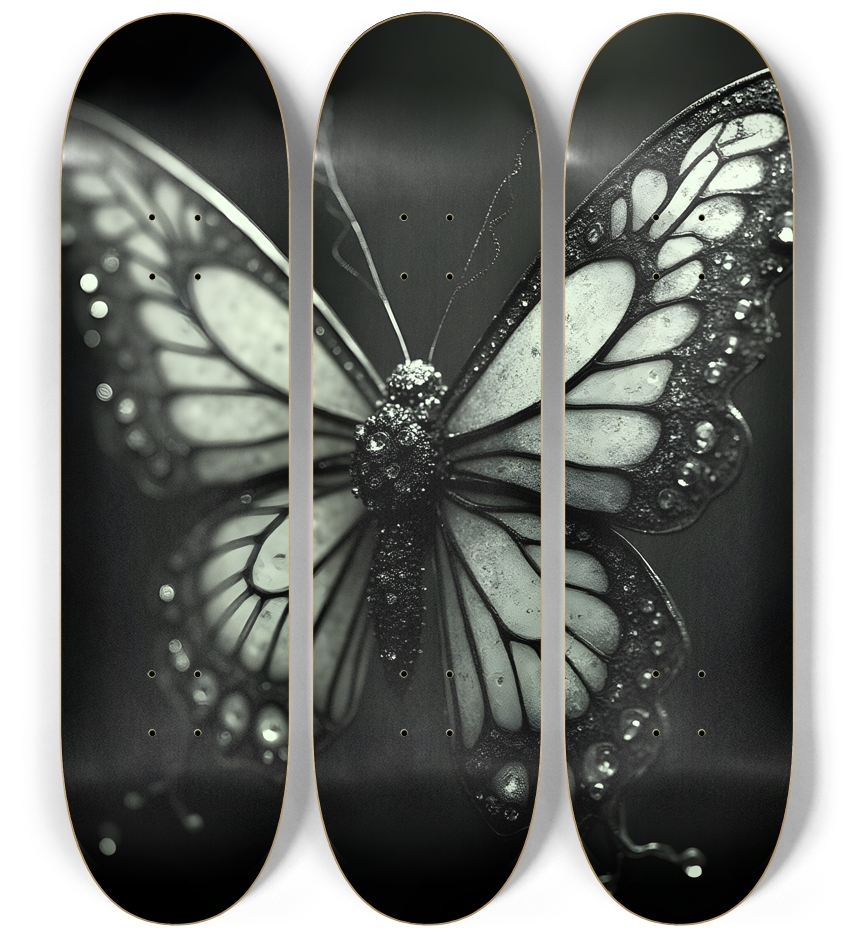 Fractal Anime Butterfly #1 3 Deck Wall Series