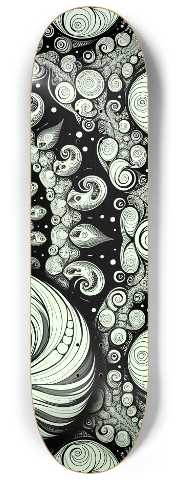 Fractal Coloring Page Fox #5 #3 8-1/4 Skateboard Deck