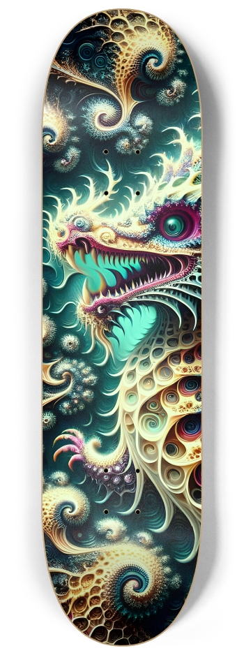 Fractal Coloring Page Dragon #13 #1 8-1/4 Skateboard Deck