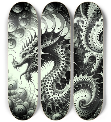 Fractal Coloring Page Dragon #9