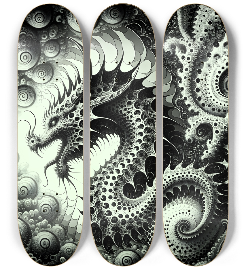 Fractal Coloring Page Dragon #9