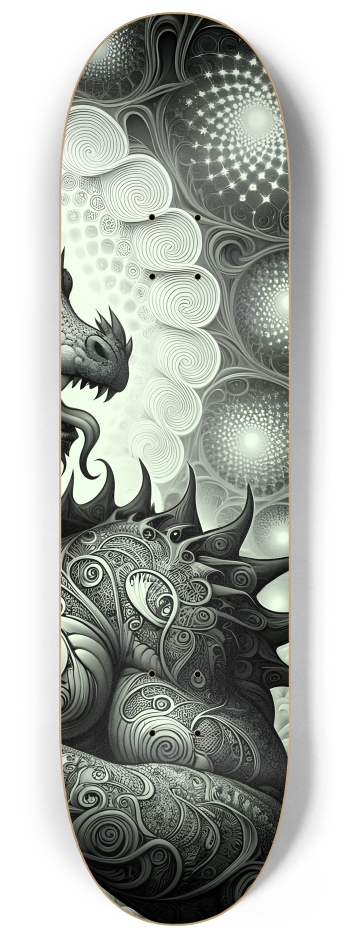 Fractal Coloring Page Dragon #18 #3 8-1/4 Skateboard Deck