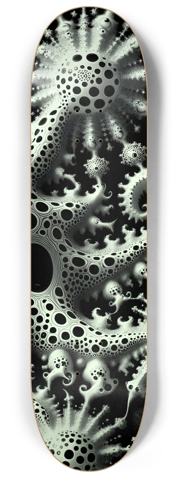Spotted Fractal Blob #1 #3 8-1/4 Skateboard Deck