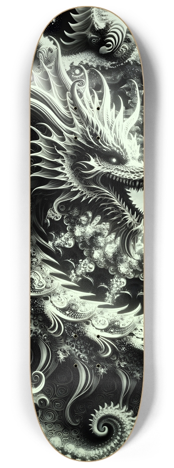 Fractal Coloring Page Dragon #16 #2 8-1/4 Skateboard Deck