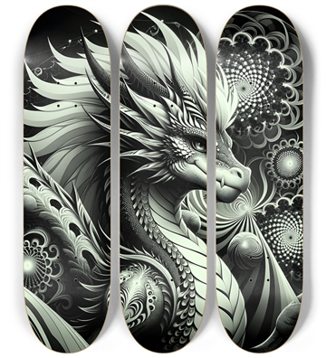 Fractal Coloring Page Dragon #14