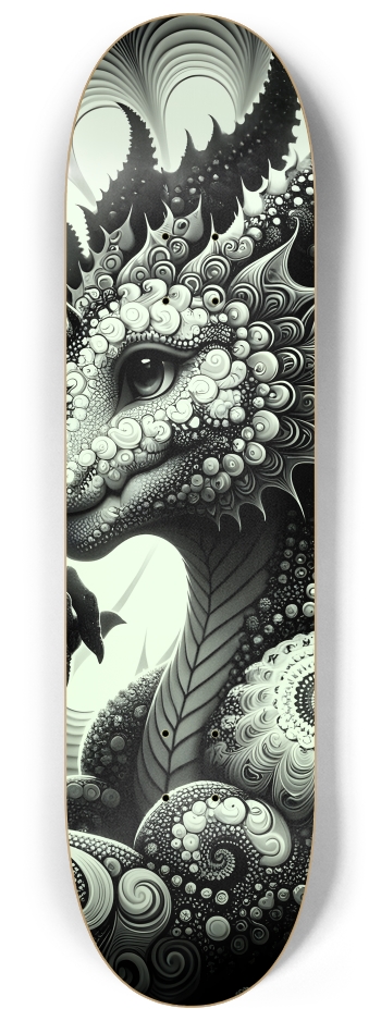 Fractal Coloring Page Dragon #22 #2 8-1/4 Skateboard Deck