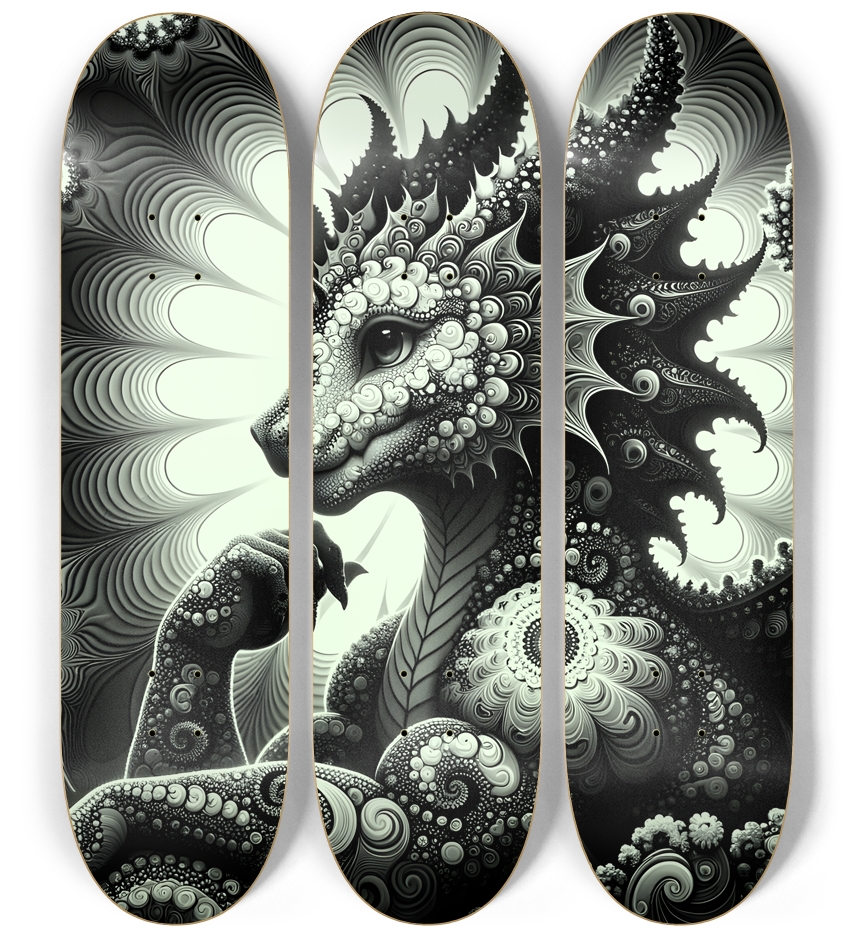 Fractal Coloring Page Dragon #22