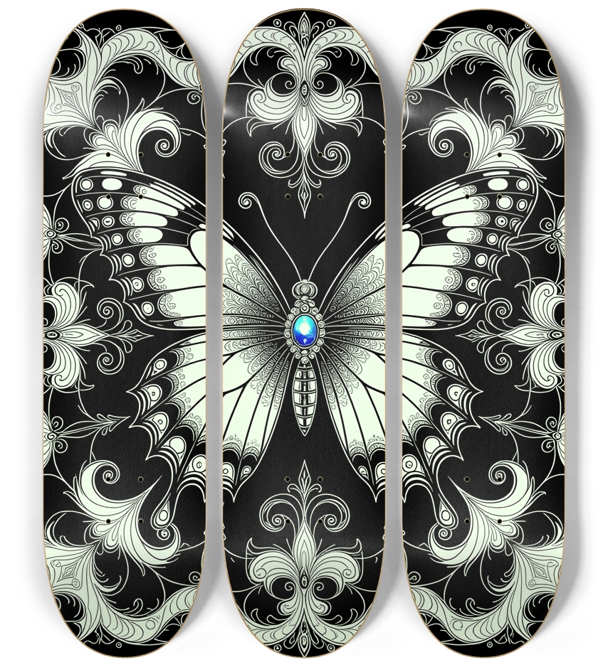 Fractal Anime Butterfly #3 3 Deck Wall Series