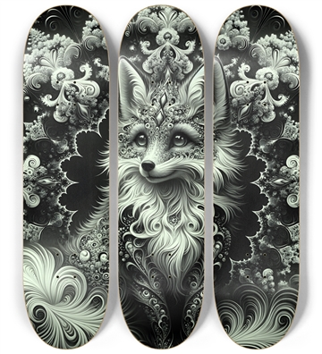 Fractal Coloring Page Fox #7