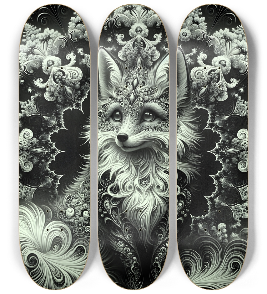 Fractal Coloring Page Fox #7