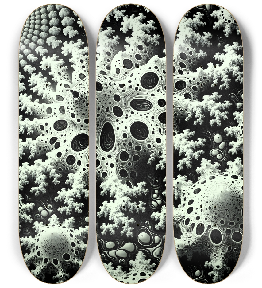 Spotted Fractal Blob #2 3 Deck Wall Series