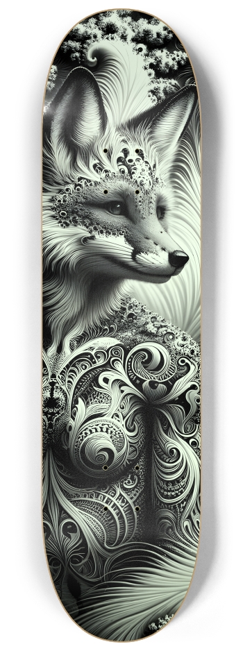 Fractal Coloring Page Fox #19 #2 8-1/4 Skateboard Deck