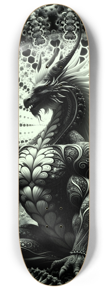 Fractal Coloring Page Dragon #17 #2 8-1/4 Skateboard Deck