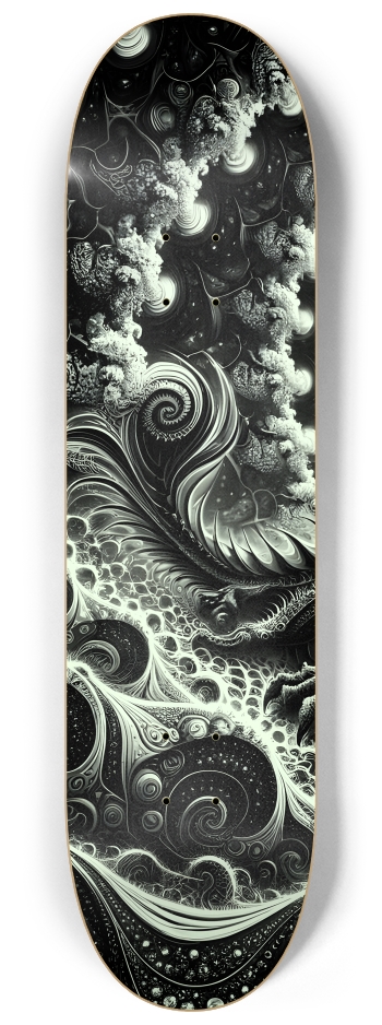 Fractal Coloring Page Dragon #21 #1 8-1/4 Skateboard Deck